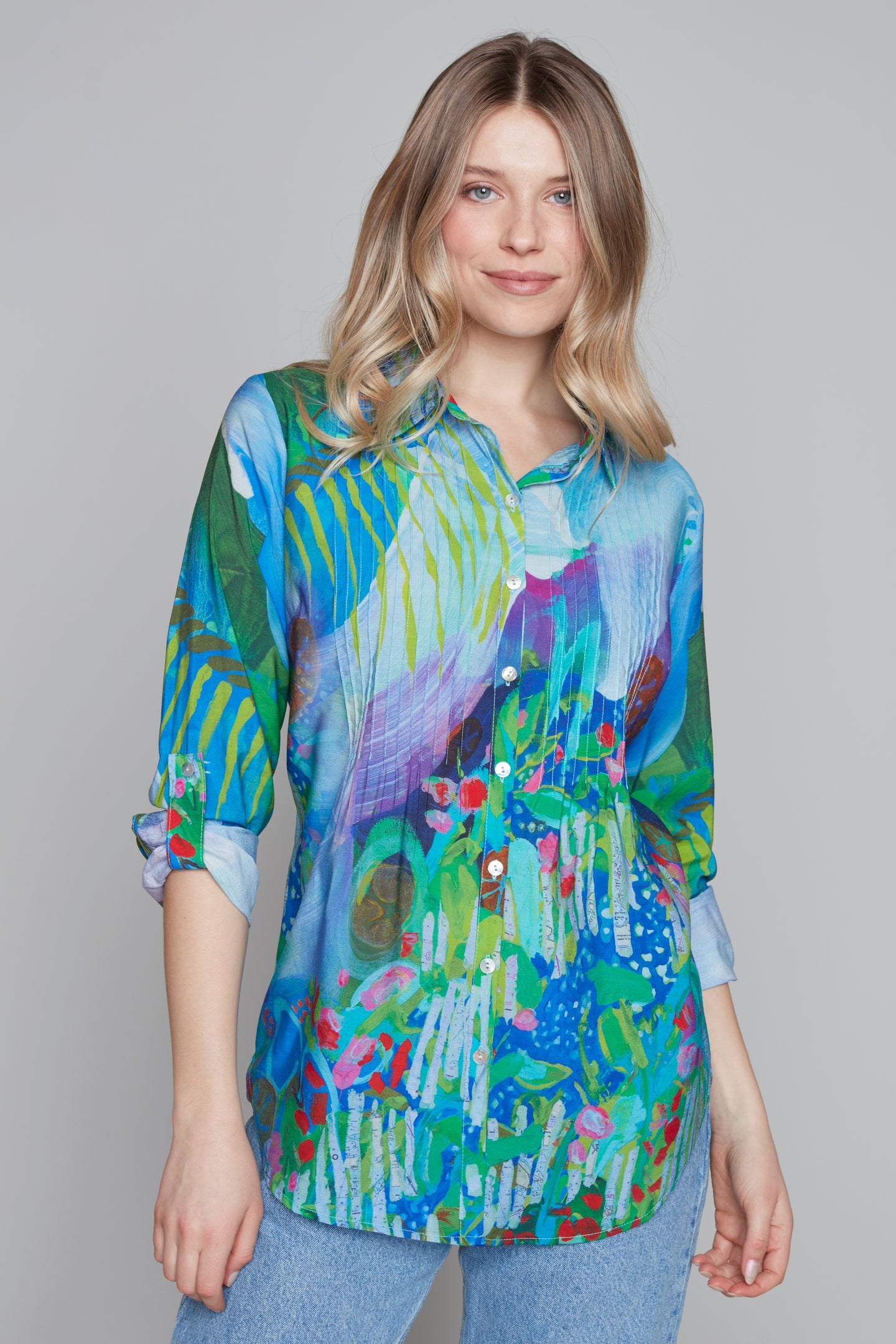 My Tropical Paradise Blouse plissée