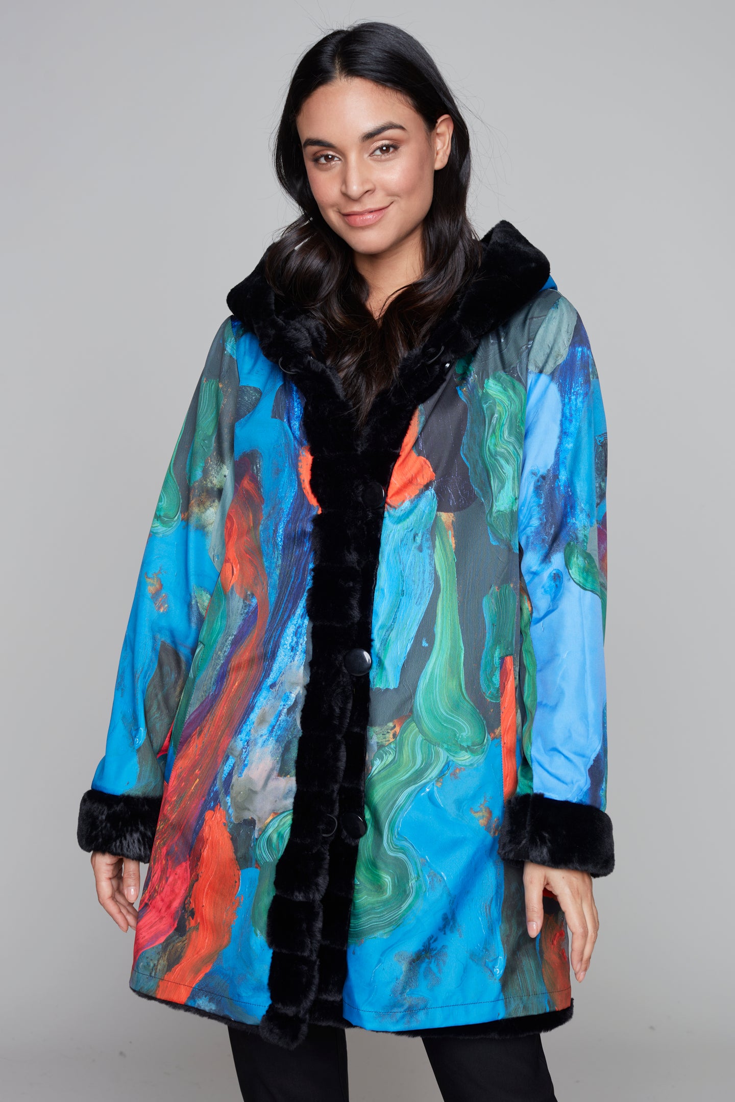 All Warm & Cozy reversible faux fur jacket