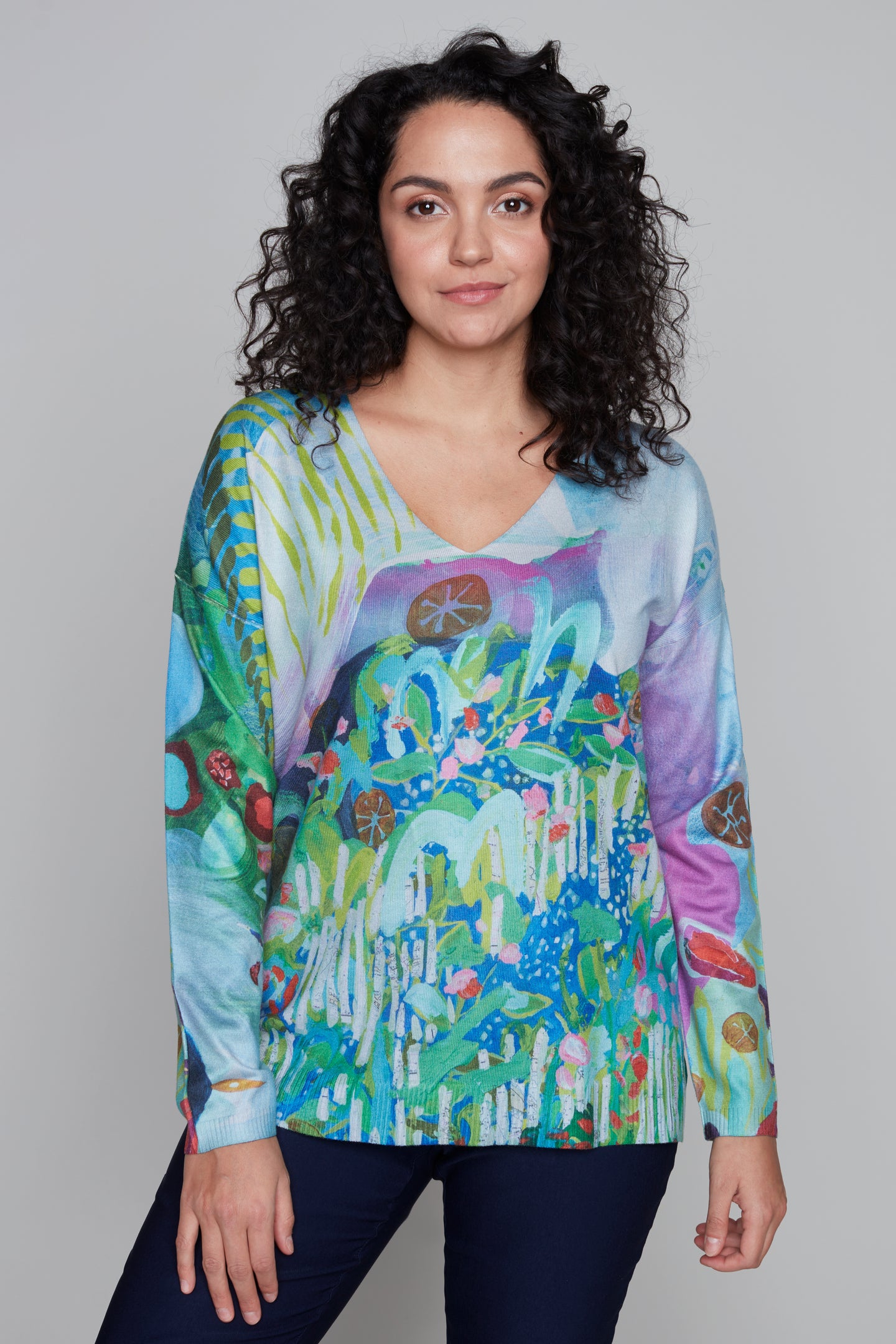 My Tropical Paradise Pull maille col V