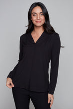 Load image into Gallery viewer, Basics v-neck long sleeve lined top
