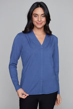 Load image into Gallery viewer, Basics v-neck long sleeve lined top
