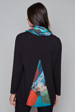 Load image into Gallery viewer, All Warm &amp; Cozy two-tone long sleeve top with eternity scarf
