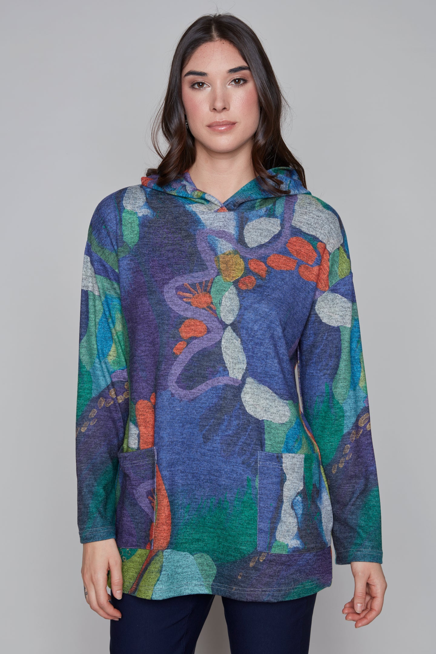 Loving Amazonia long sleeve hoodie with front pockets